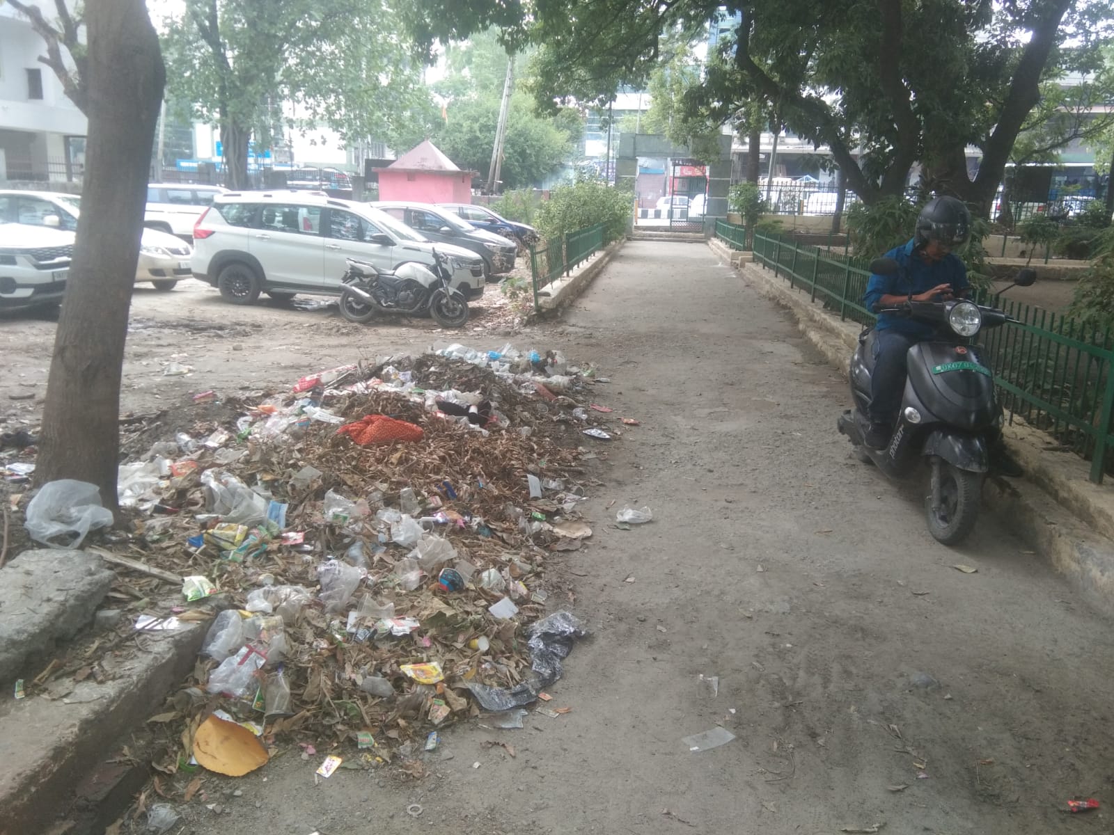 उफ! पंडित दीनदयाल उपाध्याय पार्क में करने पड़ रहे गंदगी के दर्शन