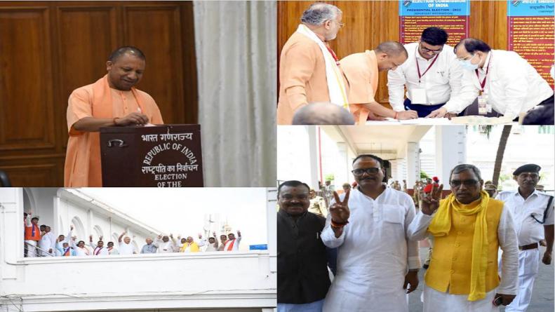 उत्‍तर प्रदेश में आज देश के 15वें राष्‍ट्रपत‍ि के ल‍िए मतदान शुरु, सीएम योगी और ओपी राजभर सह‍ित कई व‍िधायकों ने डाला वोट
