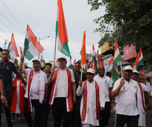 तिरंगा यात्रा में शामिल हुए मुख्यमंत्री धामी