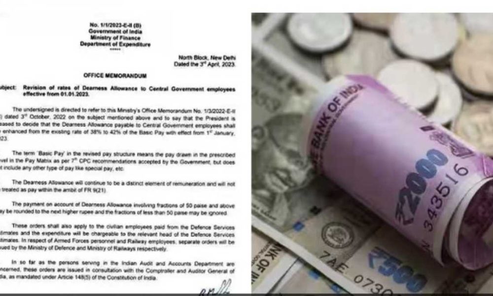 खुशखबरीः कर्मचारियों और पेंशनरों के महंगाई भत्ते में बढ़ोतरी के आदेश जारी…