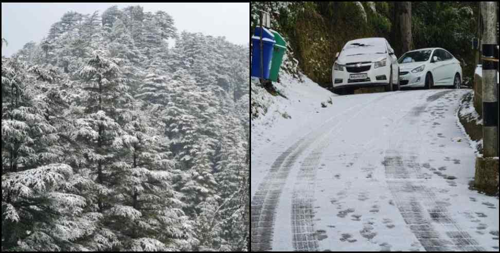 उत्तराखंड : प्रदेश में सफेद चादर में लिपटे पर्यटन स्थल, मसूरी से नैनीताल तक दिखे मनमोहक नजारे