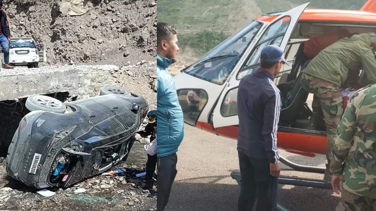 खाई में गिरा आदि कैलाश से लौट रहे यात्रियों का वाहन, 3 लोग गंभीर रूप से घायल
