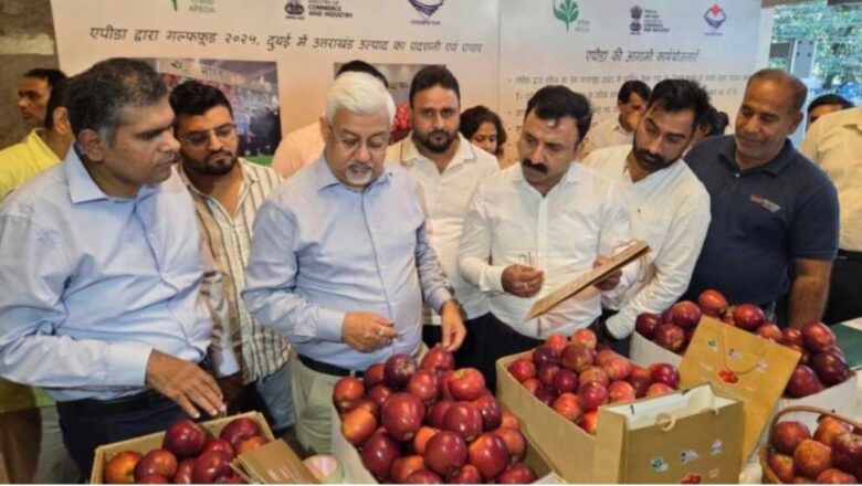 उत्तराखंड के सेब  दुबई में बिकेंगे, देहरादून से दुबई भेजा गया 1.2 मीट्रिक टन सेब