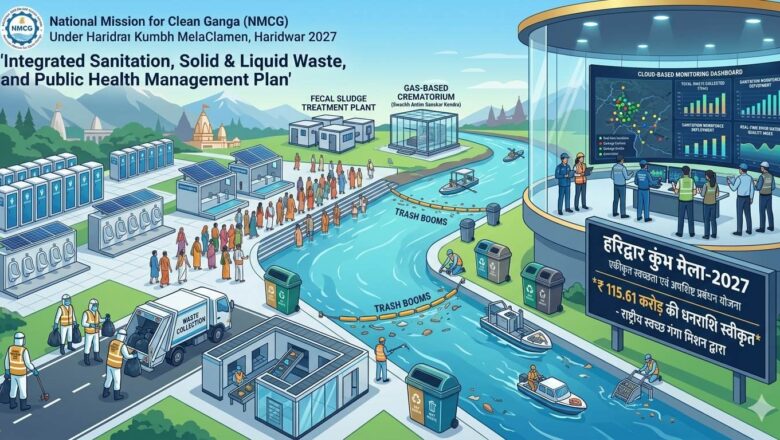 राष्ट्रीय स्वच्छ गंगा मिशन के तहत हरिद्वार कुंभ मेला-2027 के लिए एकीकृत स्वच्छता, ठोस एवं तरल अपशिष्ट तथा जनस्वास्थ्य प्रबंधन योजना के लिए मिली 115.61 करोड़ की धनराशि