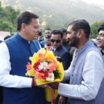 विधानसभा सत्र के लिए गैरसैंण आगमन पर मुख्यमंत्री पुष्कर सिंह धामी का भव्य स्वागत