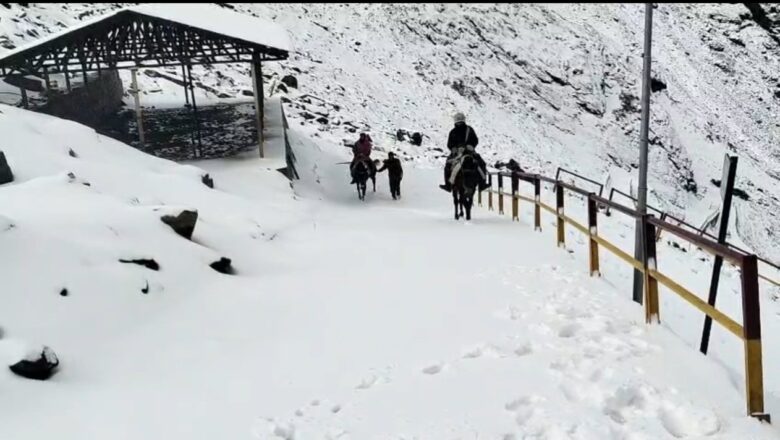 चमोली की ऊंची चोटियों पर जमकर बर्फबारी, बद्रीनाथ-हेमकुंड साहिब में बढ़ी ठंड